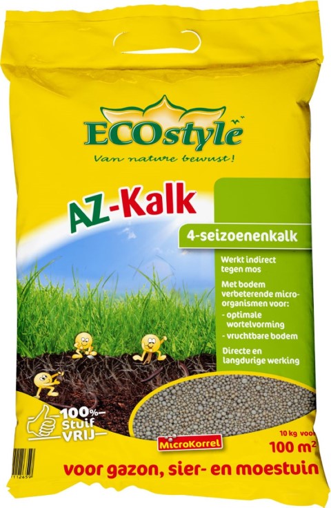 Afbeelding Ecostyle Az-Kalk 100 m2 - Kalk - 10 kg door Tuinartikeltotaal.nl