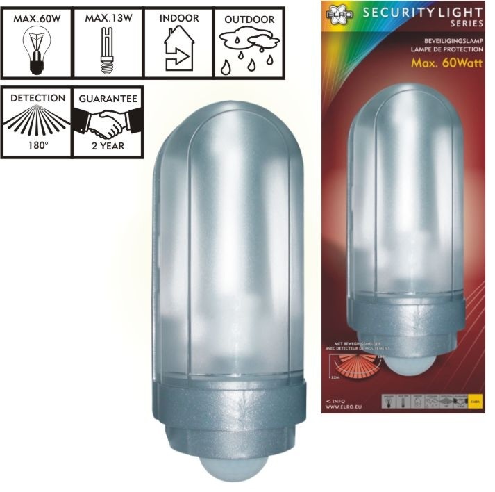Smartwares Beveiligingslamp zilverkleurig ES68A