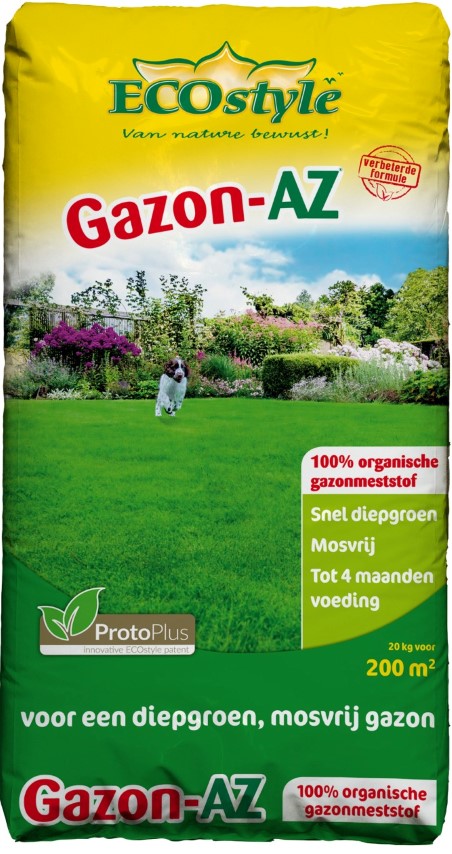 Afbeelding Ecostyle Gazon-Az 200 m2 - Gazonmeststoffen - 20 kg door Tuinartikeltotaal.nl