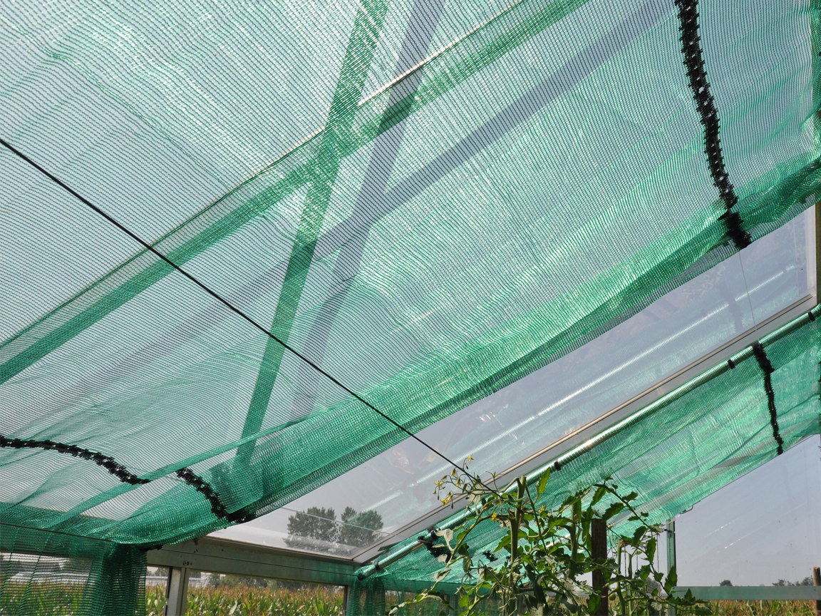 Schermgaas groen voor tuinkas - 300 cm