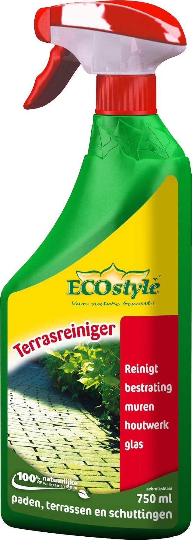 Afbeelding Ecostyle Terrasreiniger Gebruiksklaar - Algen- Mosbestrijding - 750 ml door Tuinartikeltotaal.nl